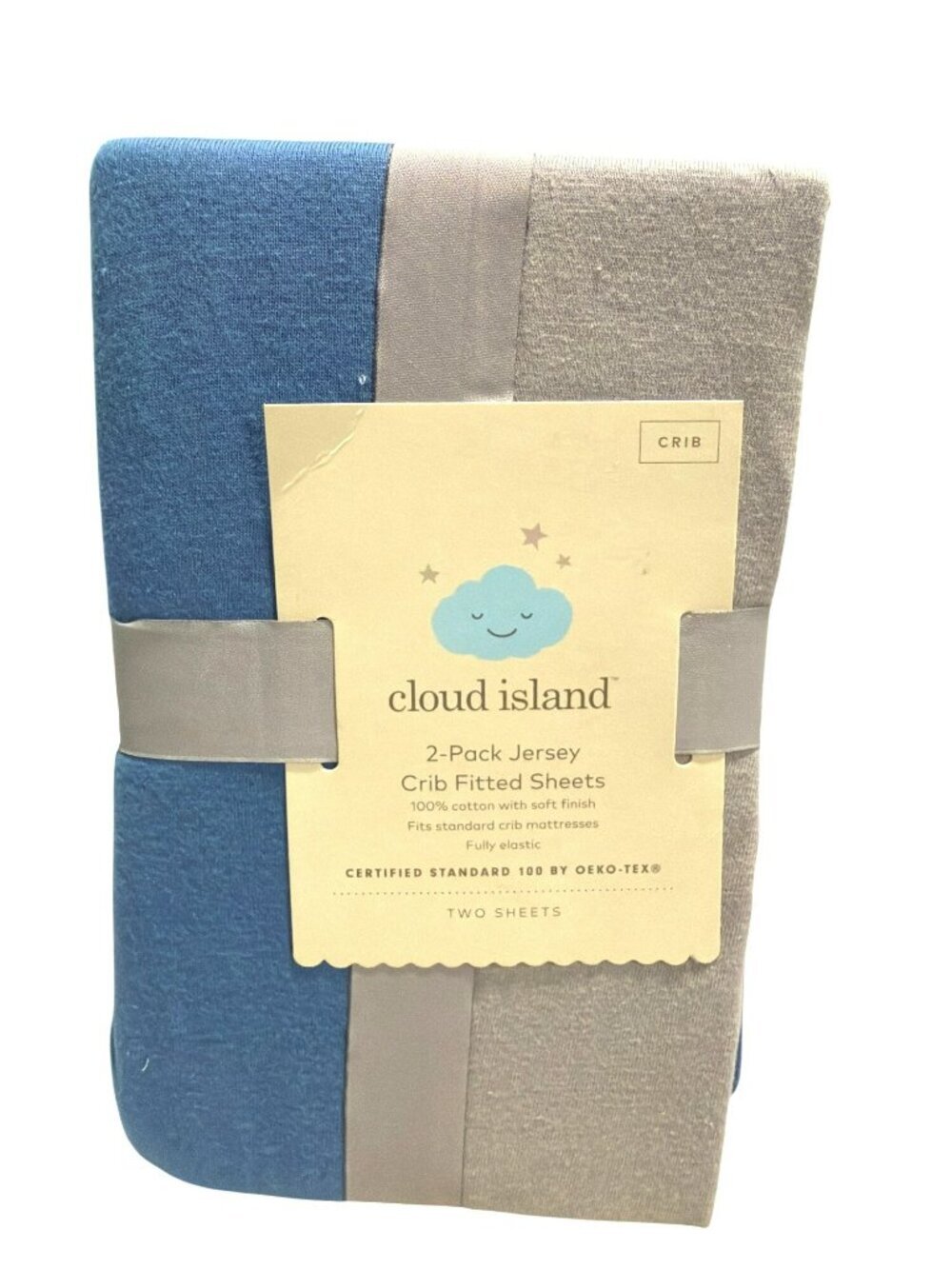 Cloud Island 2-Pack Jersey Crib Fitted Sheets 100% Cotton New